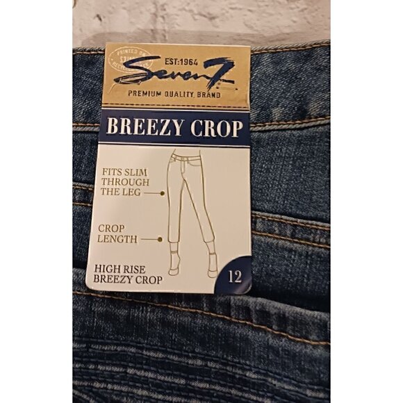Seven7 Women's HIGH RISE BREEZY CROPPED Jeans/NWT, Size 12 - Picture 3 of 5